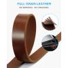 image:imageCHAOREN Full Grain Leather Belts for Men  Brown Belt for Jeans  Timeless Elegance for Casual Dress