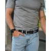 image:imageCHAOREN Mens Belt  Braided Stretch Golf Belt for Men 1 38 Gift for Golf Pants Casual Shorts JeansBlack  Silver