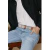 image:imageCHAOREN Mens Belt  Braided Stretch Golf Belt for Men 1 38 Gift for Golf Pants Casual Shorts JeansSilver  Beige