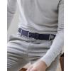 image:imageCHAOREN Mens Belt  Braided Stretch Golf Belt for Men 1 38 Gift for Golf Pants Casual Shorts JeansSilver  Navy