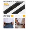 image:imageCHAOREN Mens Belt  Mens Ratchet Belt Leather 1 38 for Dress Pant  Micro Adjustable Belt Fit EverywhereBlack