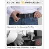 image:imageCHAOREN Mens Belt  Mens Ratchet Belt Leather 1 38 for Dress Pant  Micro Adjustable Belt Fit EverywhereCharcoal Light Brown