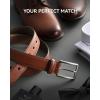 image:imageCHAOREN Mens Belt Leather  1 38 Dress Belts for Men  Considerate Gift for Work Business Casual JeansTan
