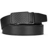 image:imageCHAOREN Mens Belt Leather Ratchet Belt  Customizable Fit Effortless Style 35mmAnodized Carbon Fiber  Black