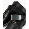 image:imageCHAOREN Mens Belt Leather Ratchet Belt  Customizable Fit Effortless Style 35mmBlack Silver