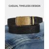 image:imageCHAOREN Mens Belt Leather Ratchet Belt  Customizable Fit Effortless Style 35mmBronze Gold  Full Grain Flower Black