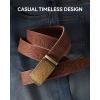 image:imageCHAOREN Mens Belt Leather Ratchet Belt  Customizable Fit Effortless Style 35mmBronze Gold  Full Grain Flower Brown