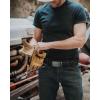 image:imageCHAOREN Mens Belt Leather Ratchet Belt  Customizable Fit Effortless Style 35mmBronze Silver  Full Grain Flower Black