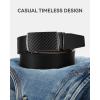 image:imageCHAOREN Mens Belt Leather Ratchet Belt  Customizable Fit Effortless Style 35mmCarbon Fiber  Black