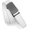 image:imageCHAOREN Mens Belt Leather Ratchet Belt  Customizable Fit Effortless Style 35mmCarbon Fiber  Golf White