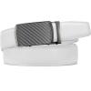 image:imageCHAOREN Mens Belt Leather Ratchet Belt  Customizable Fit Effortless Style 35mmCarbon Fiber  Golf White