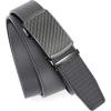 image:imageCHAOREN Mens Belt Leather Ratchet Belt  Customizable Fit Effortless Style 35mmCarbon Fiber  Grey