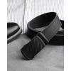 image:imageCHAOREN Mens Belt Leather Ratchet Belt  Customizable Fit Effortless Style 35mmCarbon Fiber Anodized  Full Grain Black