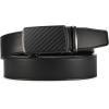 image:imageCHAOREN Mens Belt Leather Ratchet Belt  Customizable Fit Effortless Style 35mmCarbon Fiber Gun  Black