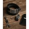 image:imageCHAOREN Mens Belt Leather Ratchet Belt  Customizable Fit Effortless Style 35mmCarbon Fiber Silver  Full Grain Black