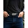 image:imageCHAOREN Mens Belt Leather Ratchet Belt  Customizable Fit Effortless Style 35mmCarbon Fiber Silver  Full Grain Black