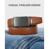 image:imageCHAOREN Mens Belt Leather Ratchet Belt  Customizable Fit Effortless Style 35mmCharcoal Depiction  Brown Tan