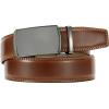 image:imageCHAOREN Mens Belt Leather Ratchet Belt  Customizable Fit Effortless Style 35mmCharcoal Depiction  Cognac