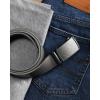 image:imageCHAOREN Mens Belt Leather Ratchet Belt  Customizable Fit Effortless Style 35mmCharcoal Depiction  Grey