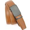 image:imageCHAOREN Mens Belt Leather Ratchet Belt  Customizable Fit Effortless Style 35mmCharcoal Depiction  Light Brown
