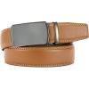 image:imageCHAOREN Mens Belt Leather Ratchet Belt  Customizable Fit Effortless Style 35mmCharcoal Depiction  Light Brown