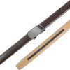 image:imageCHAOREN Mens Belt Leather Ratchet Belt  Customizable Fit Effortless Style 35mmCharcoal Depiction  Mahogany