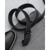 image:imageCHAOREN Mens Belt Leather Ratchet Belt  Customizable Fit Effortless Style 35mmCharcoal Depiction Anodized  Full Grain Black