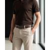image:imageCHAOREN Mens Belt Leather Ratchet Belt  Customizable Fit Effortless Style 35mmCurved Carbon Fiber  Brown