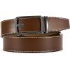 image:imageCHAOREN Mens Belt Leather Ratchet Belt  Customizable Fit Effortless Style 35mmHollow Gun  Brown