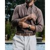 image:imageCHAOREN Mens Belt Leather Ratchet Belt  Customizable Fit Effortless Style 35mmHollow Gun  Brown