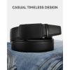 image:imageCHAOREN Mens Belt Leather Ratchet Belt  Customizable Fit Effortless Style 35mmImperial  Nickel Free Black