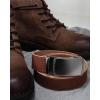 image:imageCHAOREN Mens Belt Leather Ratchet Belt  Customizable Fit Effortless Style 35mmImperial Brushed  Full Grain Brown