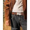 image:imageCHAOREN Mens Belt Leather Ratchet Belt  Customizable Fit Effortless Style 35mmTwill Brushed  Brown Tan