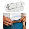 image:imageCHAOREN Mens Belts Leather Gift for Men  Ideal Match for Mens Dress ShoesClassic White