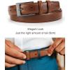 image:imageCHAOREN Mens Belts Leather Gift for Men  Ideal Match for Mens Dress ShoesCognac