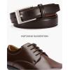 image:imageCHAOREN Mens Belts Leather Gift for Men  Ideal Match for Mens Dress ShoesMahogany