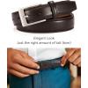 image:imageCHAOREN Mens Belts Leather Gift for Men  Ideal Match for Mens Dress ShoesMahogany