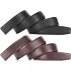 image:imageCHAOREN Ratchet Belt Replacement Strap 1 38 Leather Belt Strap for 40MM Slide Click BuckleBlack  Dark Brown