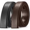 image:imageCHAOREN Ratchet Belt Replacement Strap 1 38 Leather Belt Strap for 40MM Slide Click BuckleBlack  Dark Brown