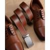 image:imageCHAOREN Ratchet Belt Replacement Strap 1 38 Leather Belt Strap for 40MM Slide Click BuckleCasual Brown