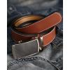 image:imageCHAOREN Ratchet Belt Replacement Strap 1 38 Leather Belt Strap for 40MM Slide Click BuckleCasual Brown