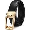 image:imageCHAOREN Ratchet Belt Replacement Strap 1 38 Leather Belt Strap for 40MM Slide Click BuckleGun Black