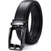 image:imageCHAOREN Ratchet Belt Replacement Strap 1 38 Leather Belt Strap for 40MM Slide Click BuckleLitchi Black