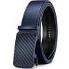 image:imageCHAOREN Ratchet Belt Replacement Strap 1 38 Leather Belt Strap for 40MM Slide Click BuckleNavy