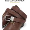 image:imageCHAOREN Reversible Mens Belt 1 Piece  Leather Belt Men for Dress Pants  Single Belt 2 ColorsBlackBrown