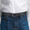 image:imageCHAOREN Reversible Mens Belt 1 Piece  Leather Belt Men for Dress Pants  Single Belt 2 ColorsBlackDark Brown