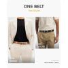 image:imageCHAOREN Reversible Mens Belt 1 Piece  Leather Belt Men for Dress Pants  Single Belt 2 ColorsBright SliverblackTan