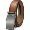 image:imageCHAOREN Mens Belt Leather Ratchet Belt  Customizable Fit Effortless Style 35mmCharcoal Depiction  Brown Tan