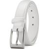 image:imageCHAOREN Mens Belts Leather Gift for Men  Ideal Match for Mens Dress ShoesClassic White