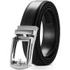 image:imageCHAOREN Mens Dress Belt  Ratchet Belt Leather 1 14 Comfort Click  Perfect Companion to Mens Dress ShoesSilver  Black
